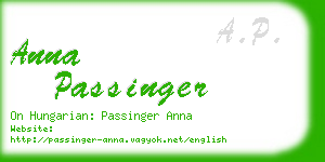 anna passinger business card